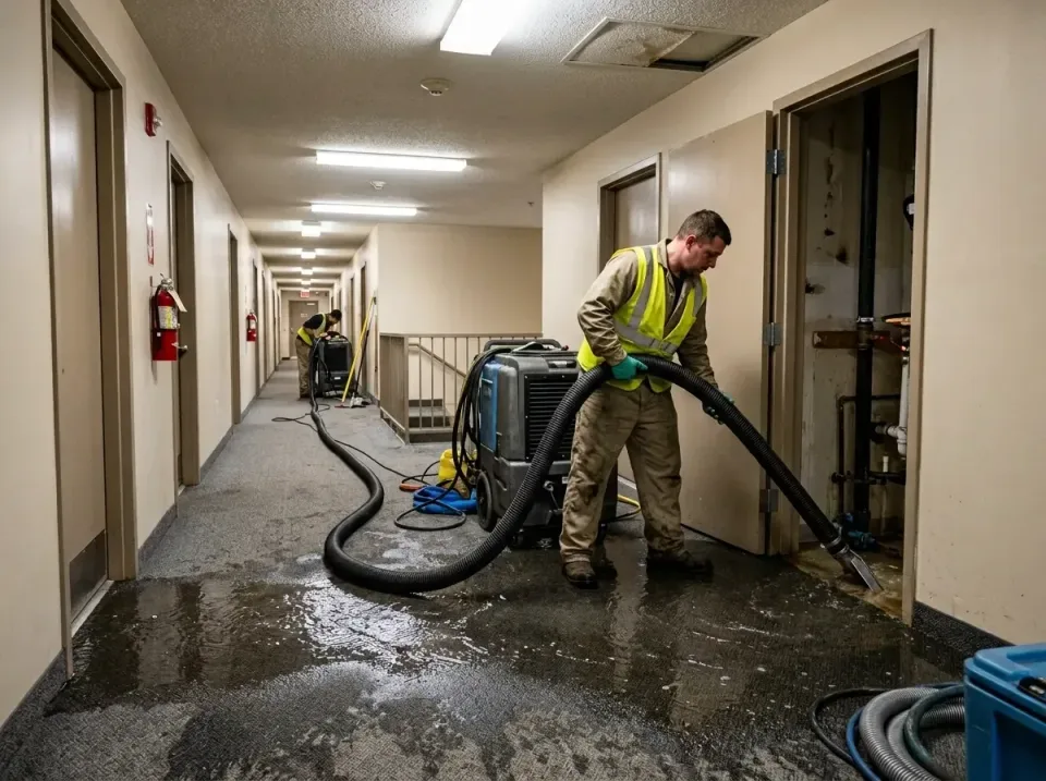 multi-unit-apartment-hallway-f-005 — frequently asked questions, Emergency Burst Pipe Water Extraction & Removal in San Buen…